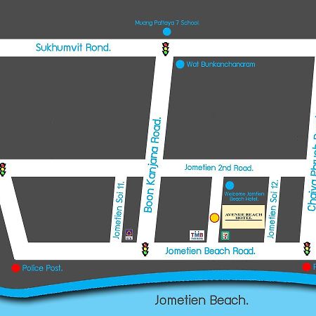 Avenue Beach Hotel Jomtien Beach Buitenkant foto