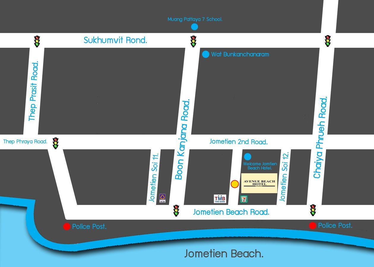 Avenue Beach Hotel Jomtien Beach Buitenkant foto